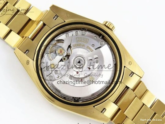 0518 Day Date 40 YG JDF Gain Weight 904L Steel White Roman Dial on President Bracelet VR3255 V Functional 1369